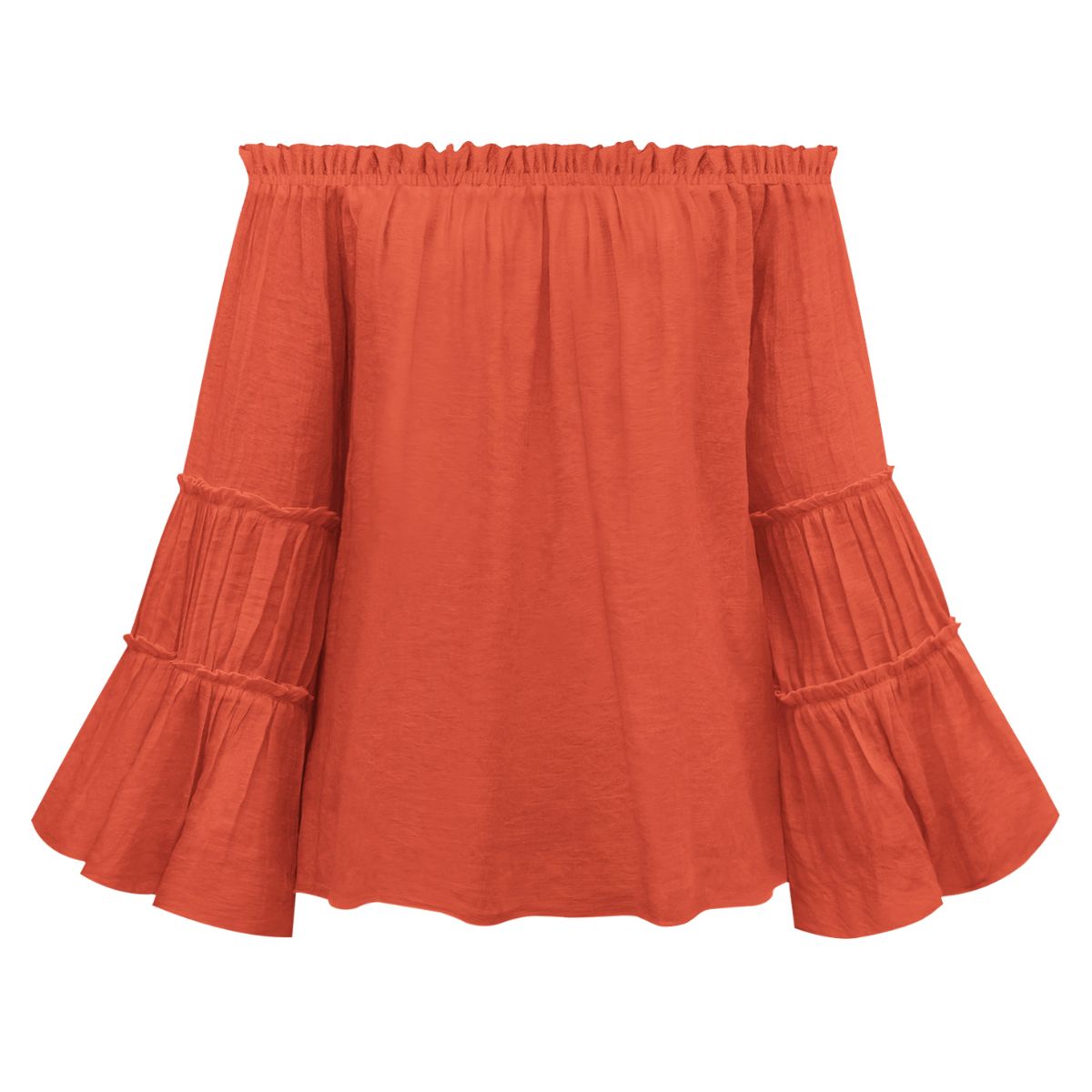 Off-Shoulder Frill Trim Blouse - Body By J'ne