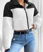 Next Collared Neck Color Block Puffer Jacket - Body By J'ne