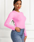 Round Neck Long Sleeve Bodysuit - Body By J'ne