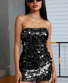 Sequin Strapless Mini Dress - Body By J'ne