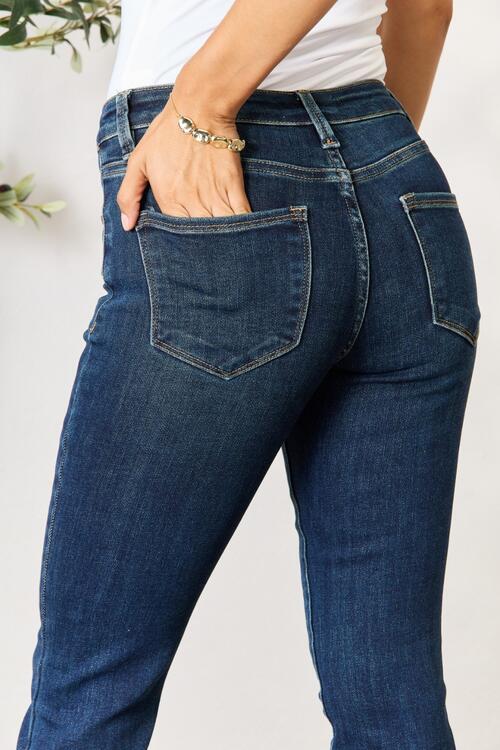 Full Size Raw Hem Straight Jeans - Body By J'ne