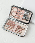 Pink manicure tool set