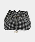 Rhinestone Polyester Bucket Bag - Body By J'ne