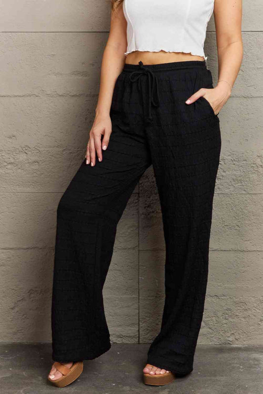 Dainty Delights Textured High Waisted Pant in Black - Body By J'ne