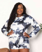 Tie-Dye Round Neck Top and Shorts Lounge Set - Body By J'ne