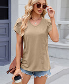 V-Neck Short Sleeve T-Shirt - Body By J'ne