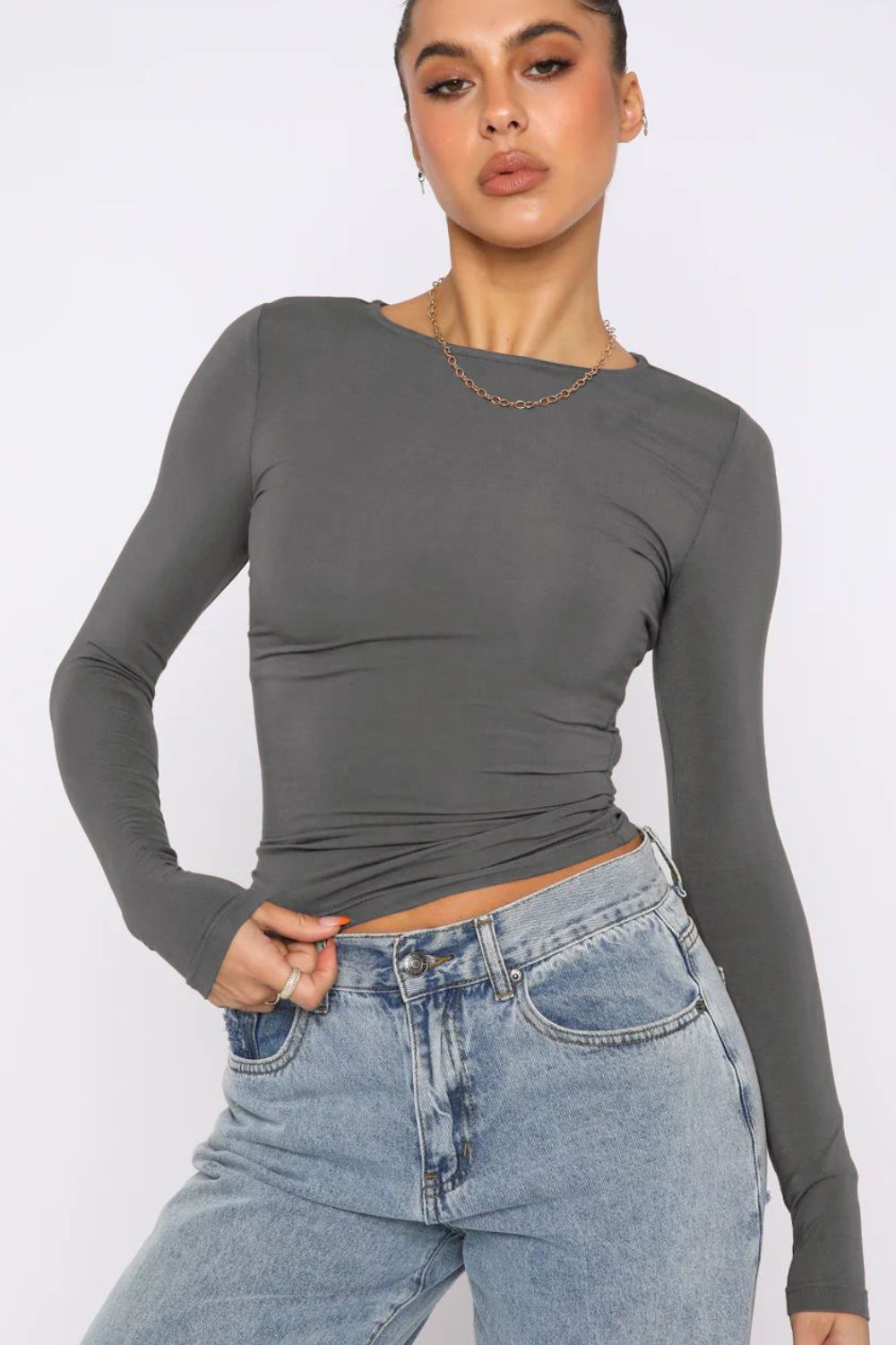 Round Neck Long-Sleeve Top - Body By J'ne