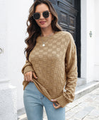 Round Neck Dropped Shoulder Sweater - Body By J'ne