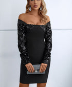 Sequin Off-Shoulder Mini Dress - Body By J'ne