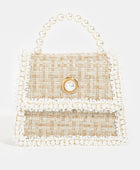 Fame Pearly Trim Woven Handbag - Body By J'ne