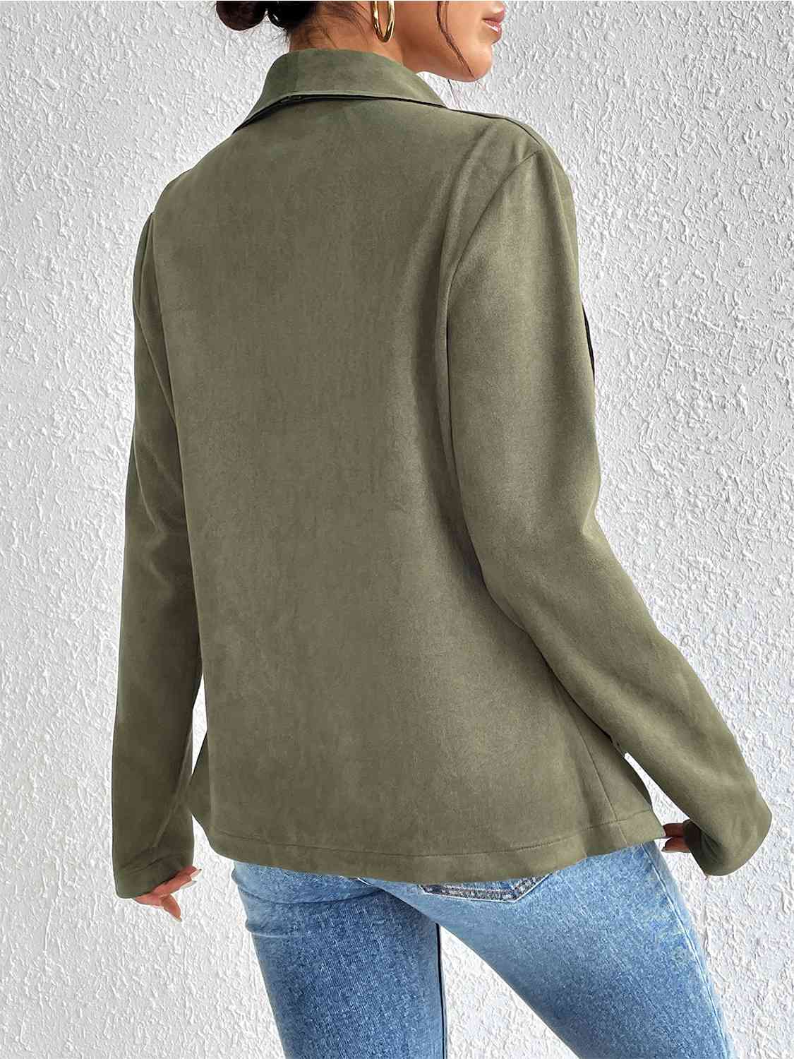 Statement Collar Long Sleeve Jacket - Body By J'ne