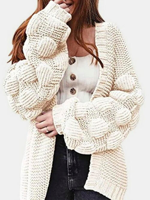 Open Front Long Sleeve Cardigan - Body By J'ne