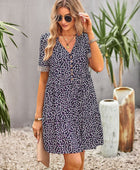 Floral Buttoned Puff Sleeve Dress - Body By J'ne