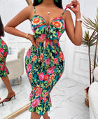 Floral Sweetheart Neck Cutout Dress - Body By J'ne