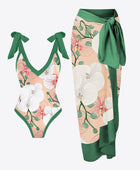 Floral V-Neck Two-Piece Swim Set - Body By J'ne