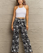 Flower Print Wide Leg Long Pants - Body By J'ne