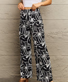 Flower Print Wide Leg Long Pants - Body By J'ne