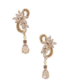 Flower Rhinestone Dangle Earring - Body By J'ne