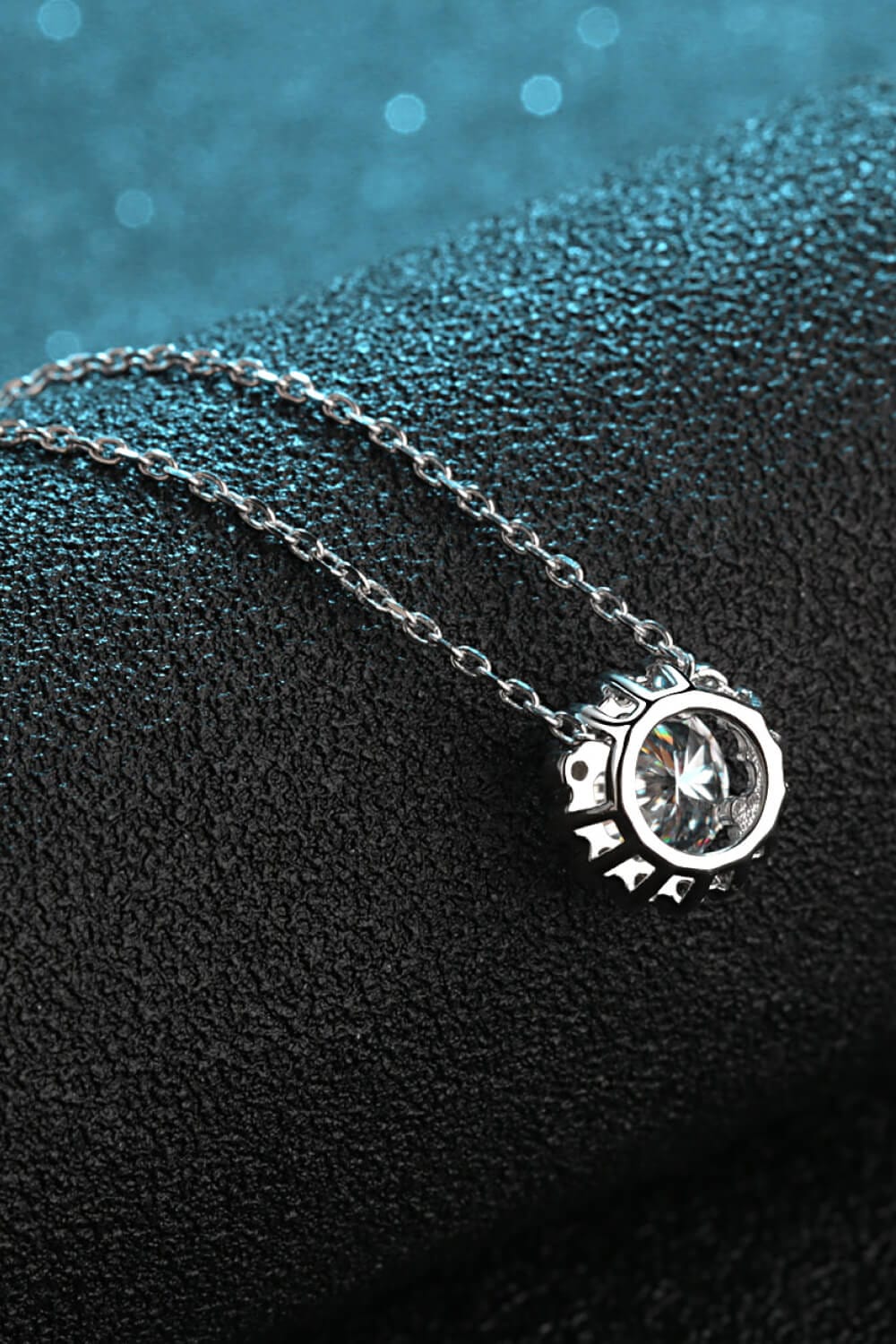 Flower-Shaped Moissanite Pendant Necklace - Body By J'ne
