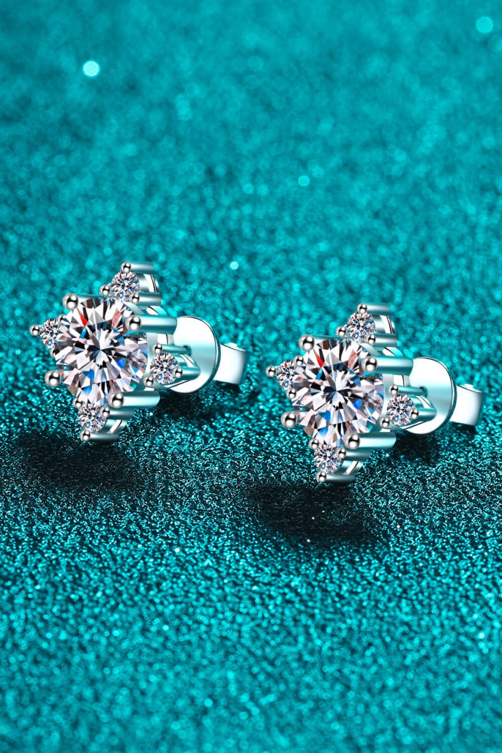 Four Leaf Clover 2 Carat Moissanite Stud Earrings - Body By J'ne