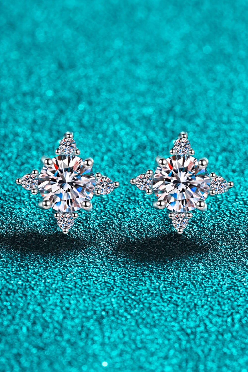 Four Leaf Clover 2 Carat Moissanite Stud Earrings - Body By J'ne