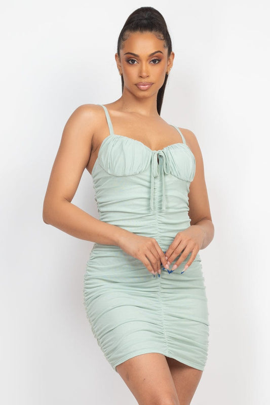 Front Ruched Mini Dress - Body By J'ne