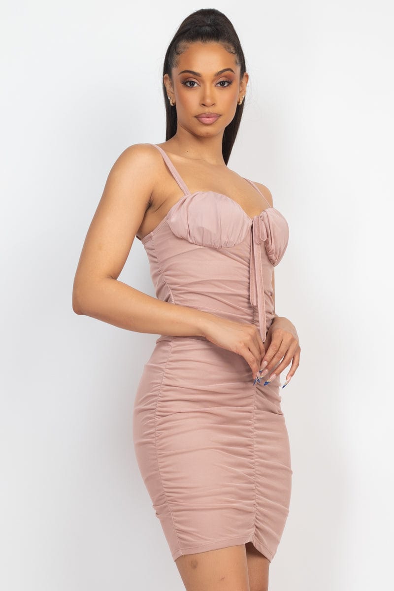 Front Ruched Mini Dress - Body By J'ne