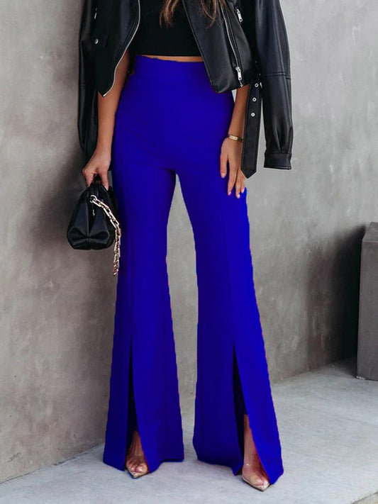 Front Slit Flare Leg Pants - Body By J'ne