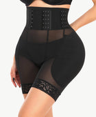 Full Size Breathable Lace Trim Shaping Shorts - Body By J'ne