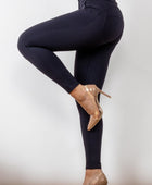 Full Size Contrast Detail Buttoned Leggings - Body By J'ne
