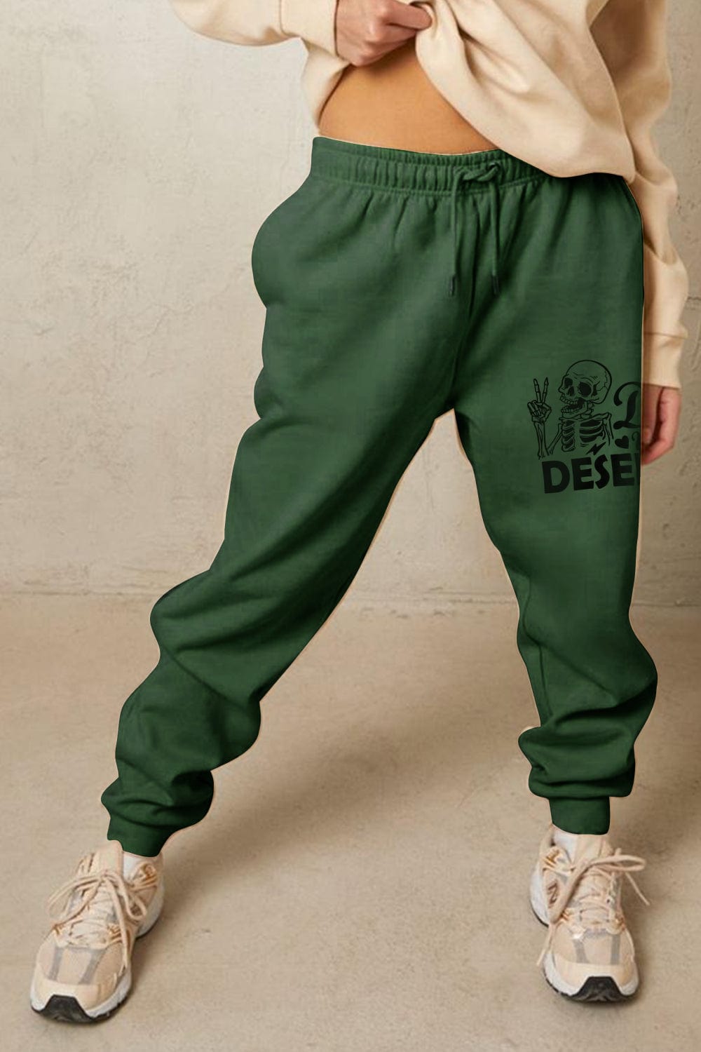 Full Size HAVE THE DAY YOU DESERVE Graphic Sweatpants - Body By J'ne