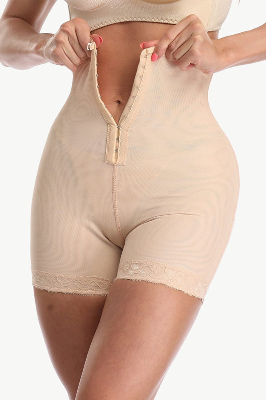 Full Size Hook-and-Eye Shaping Shorts - Body By J'ne