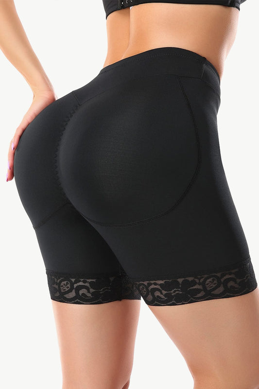 Full Size Lace Trim Lifting Pull-On Shaping Shorts - Body By J'ne