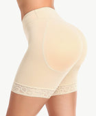 Full Size Lace Trim Lifting Pull-On Shaping Shorts - Body By J'ne