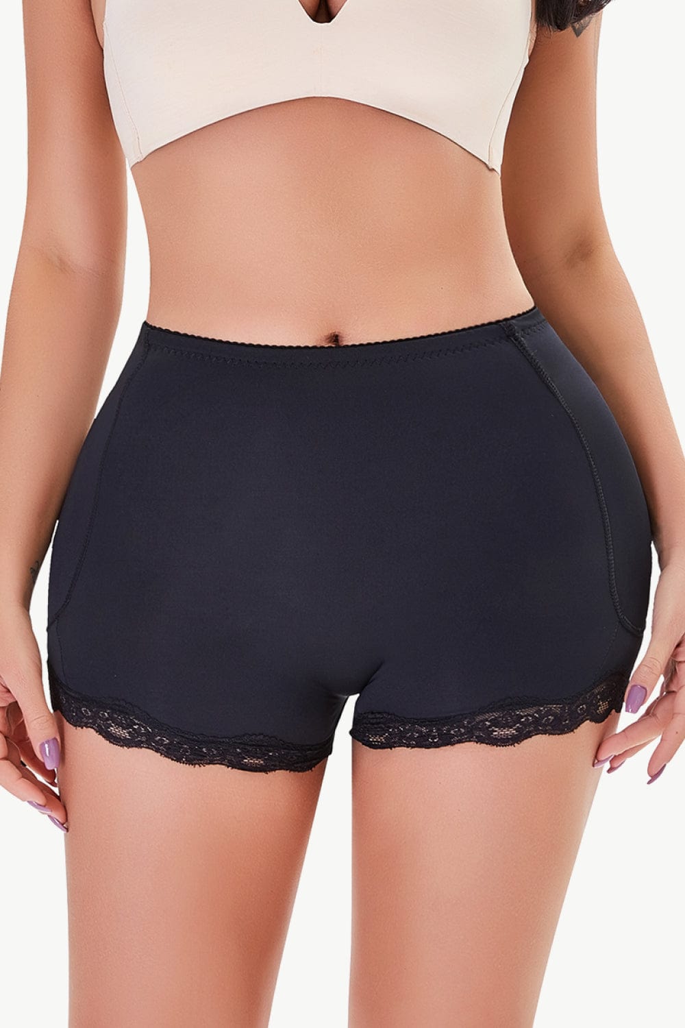 Full Size Lace Trim Shaping Shorts - Body By J'ne