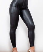 Full Size PU Leather Zip Detail Leggings - Body By J'ne