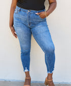 Full Size Raw Hem High Rise Skinny Jeans - Body By J'ne