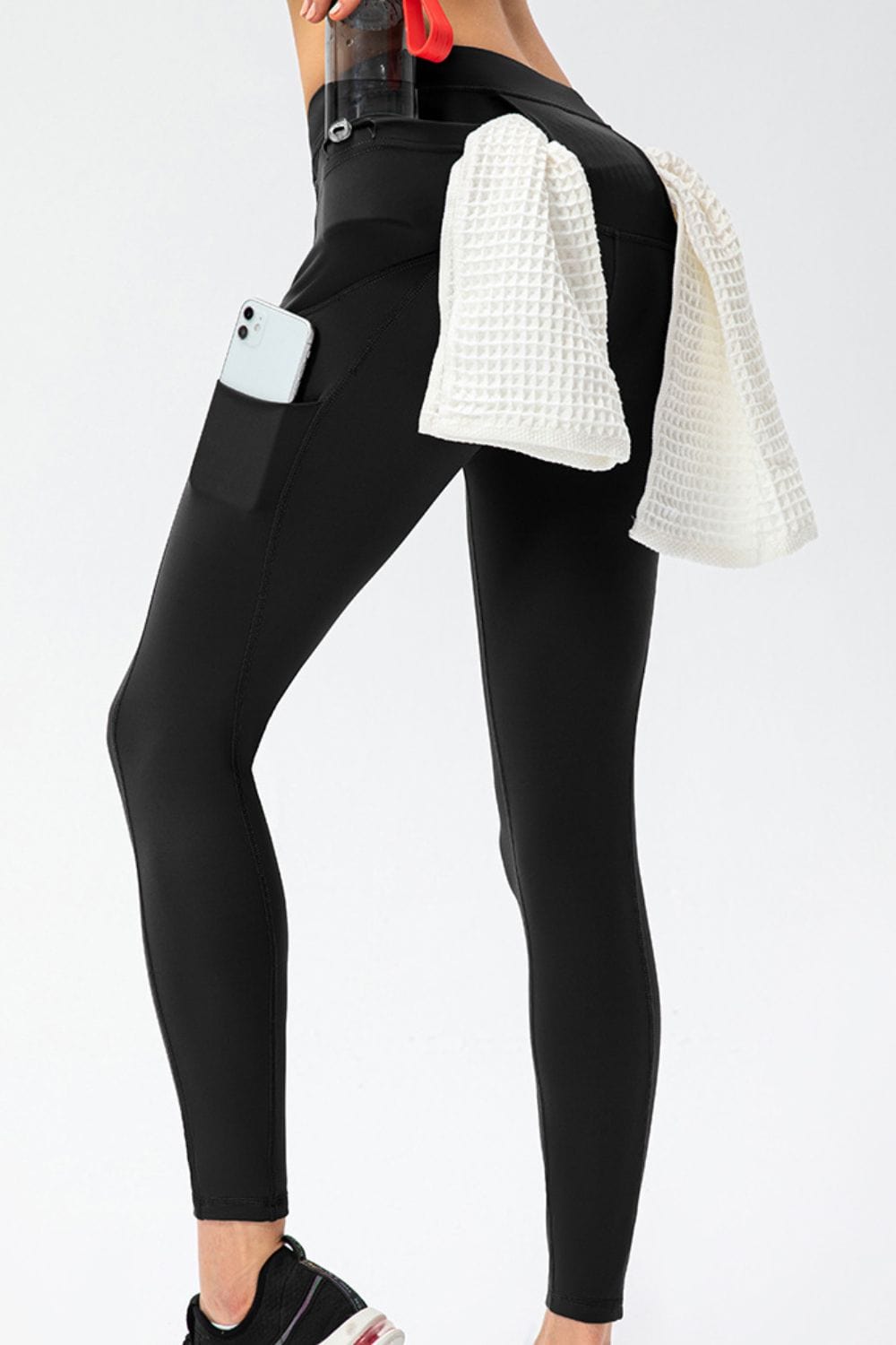 Full Size Slim Fit High Waist Long Sports Pants with Pockets - Body By J'ne