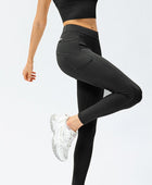 Full Size Slim Fit High Waist Long Sports Pants with Pockets - Body By J'ne