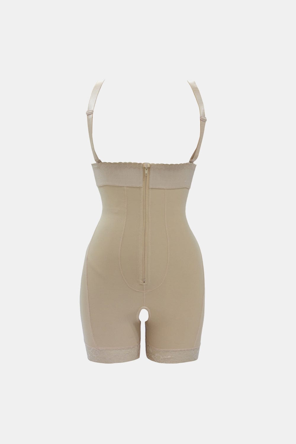 Full Size Zip Up Under-Bust Shaping Bodysuit - Body By J'ne