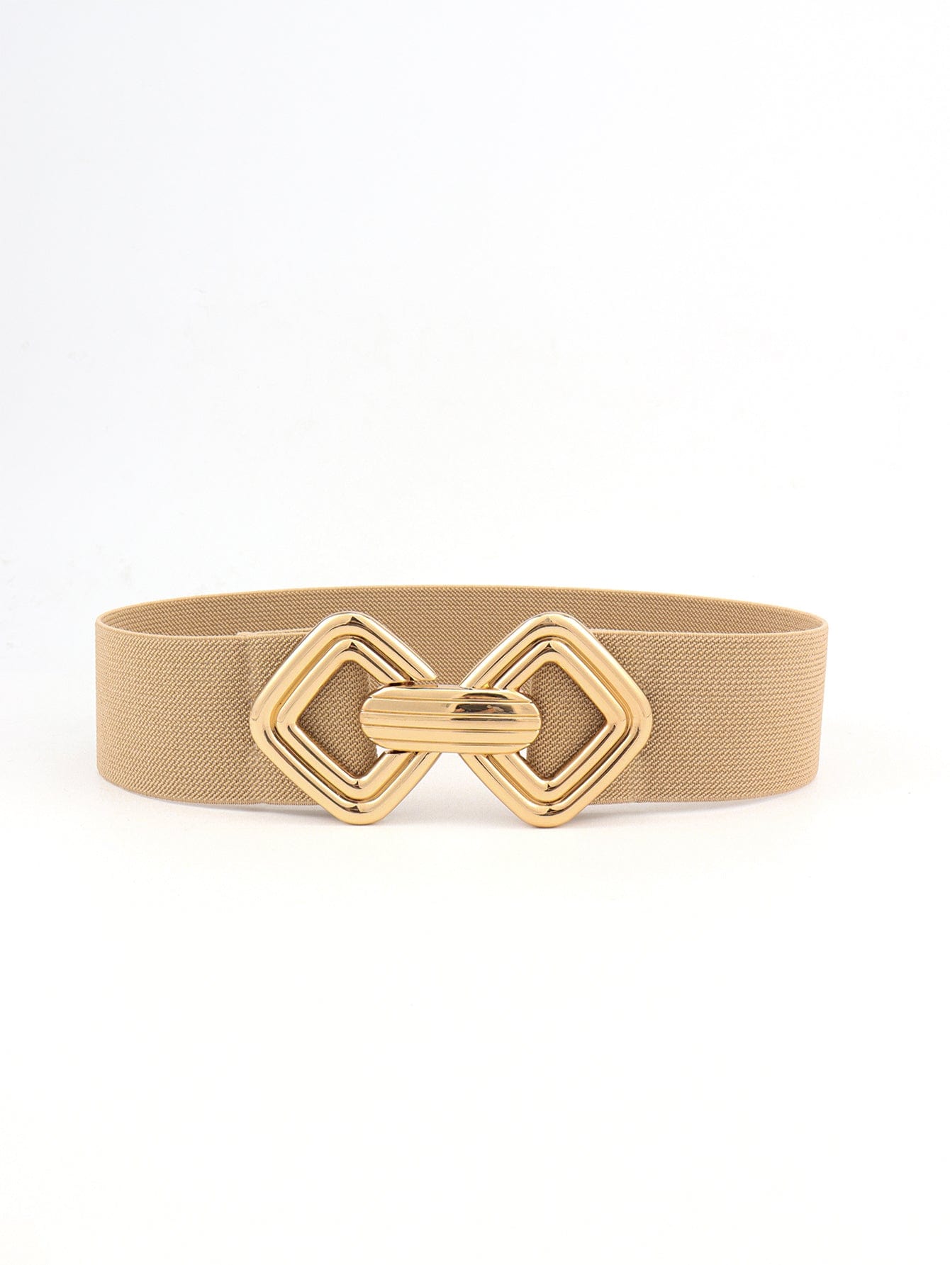 Geometric Buckle Elastic Wide Belt - Body By J'ne