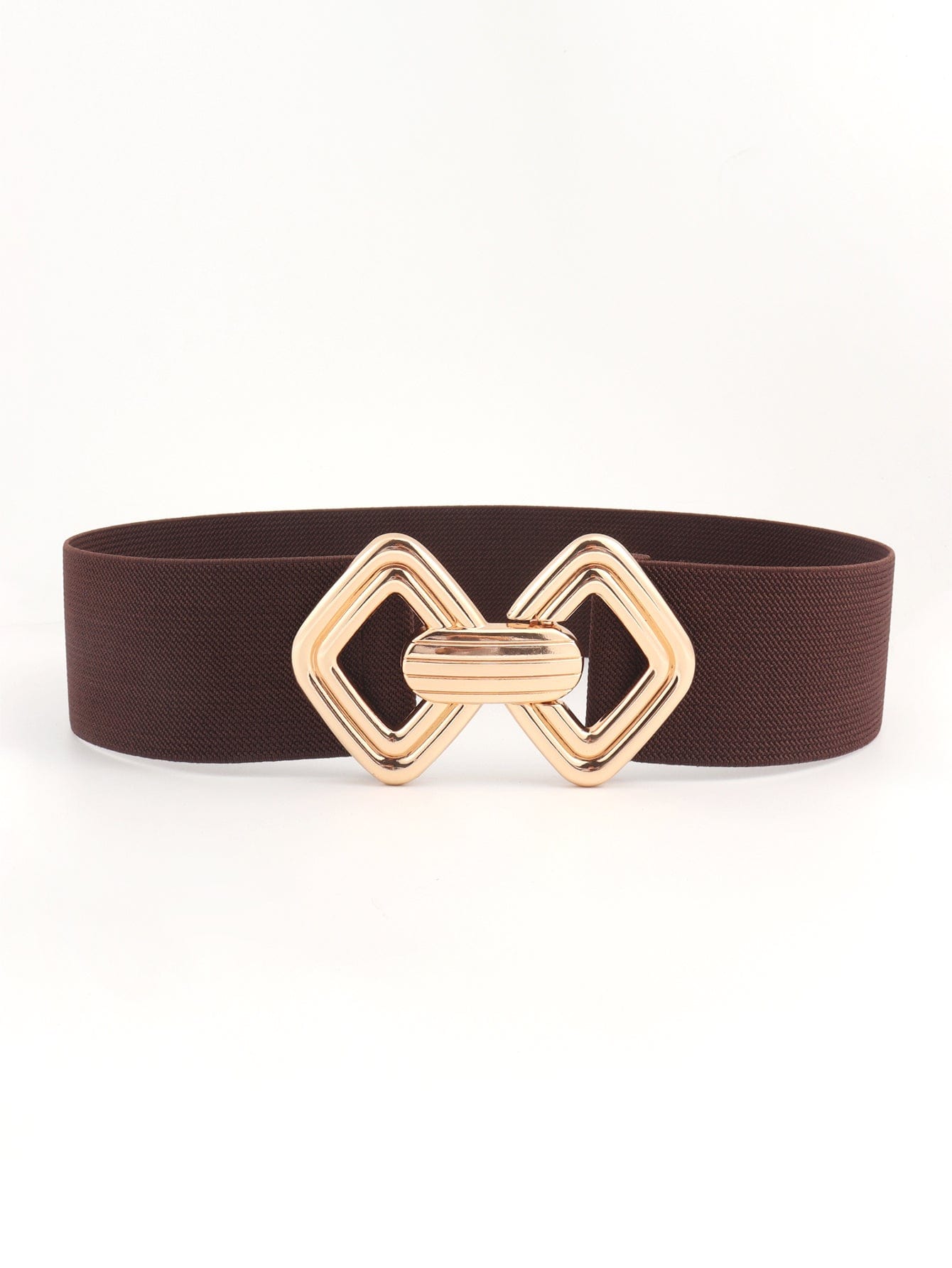 Geometric Buckle Elastic Wide Belt - Body By J'ne