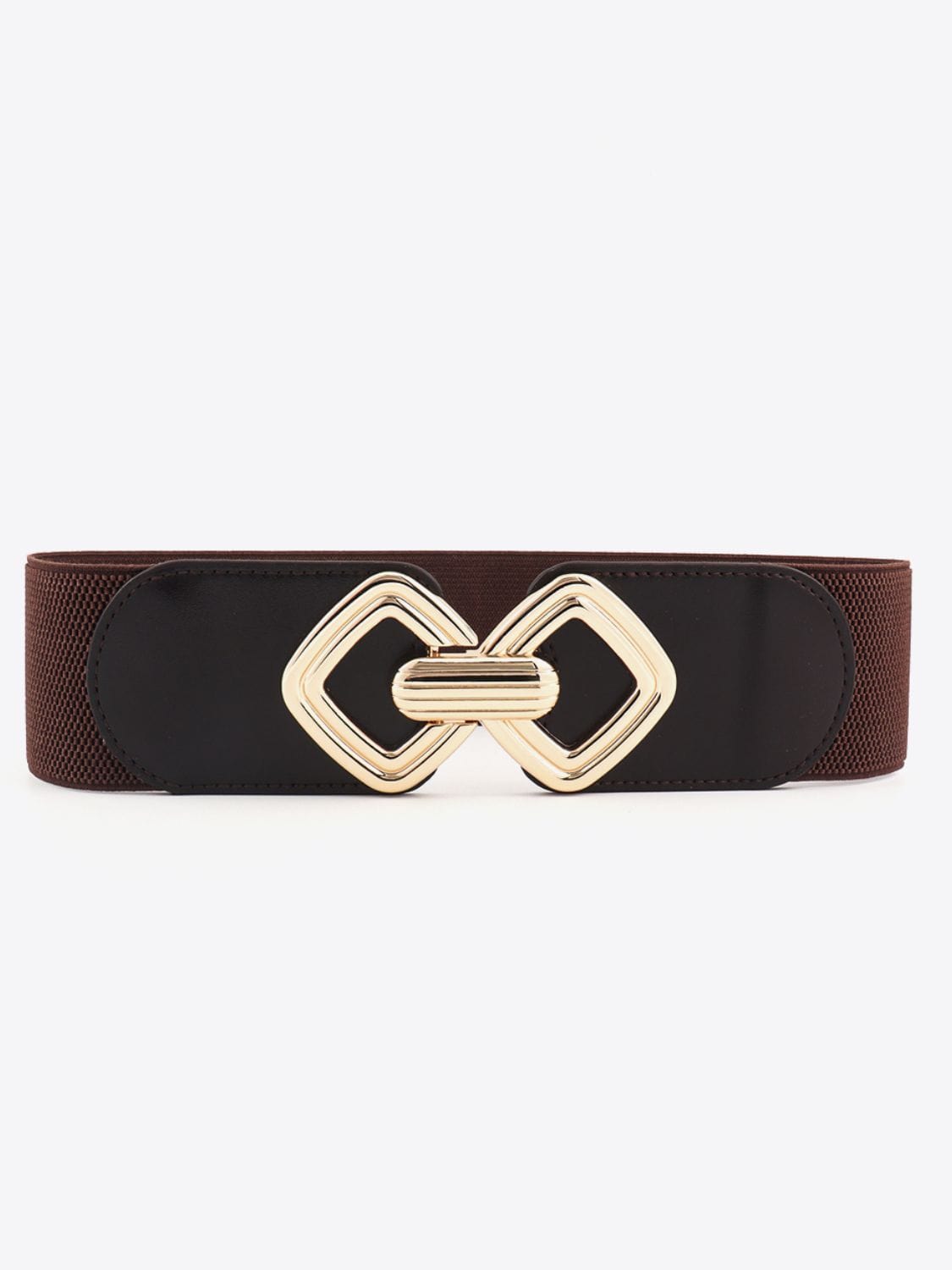 Geometric Buckle Elastic Wide Belt - Body By J'ne