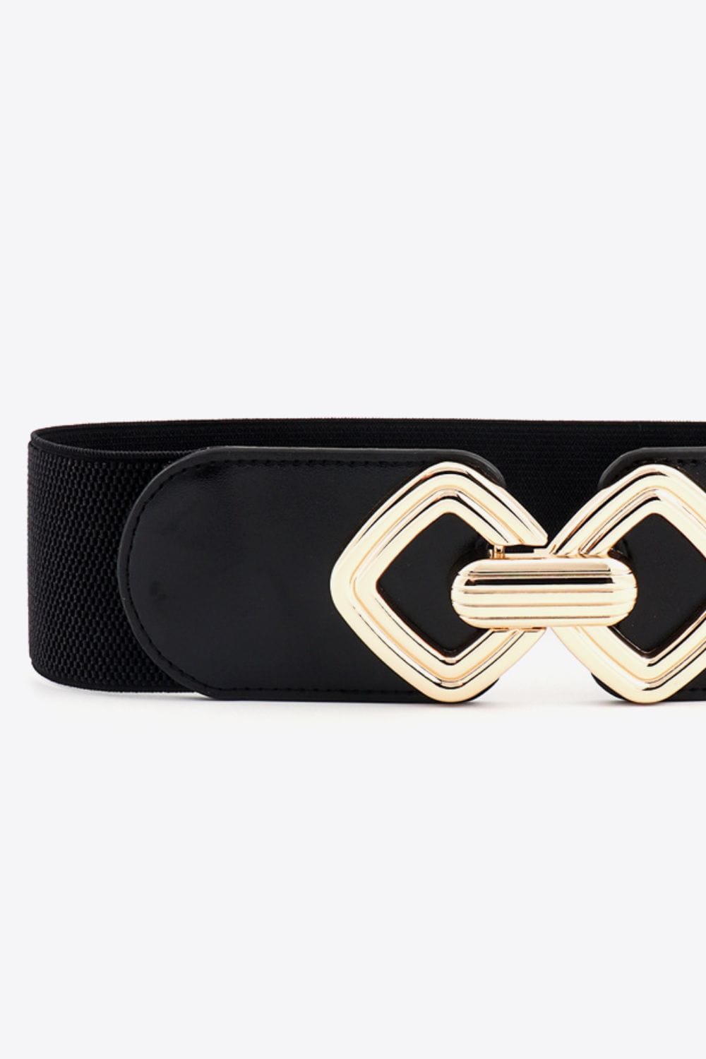 Geometric Buckle Elastic Wide Belt - Body By J'ne