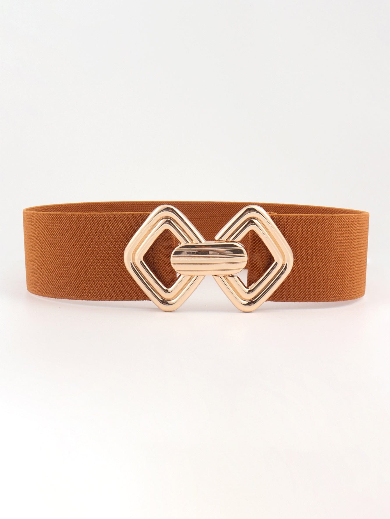 Geometric Buckle Elastic Wide Belt - Body By J'ne