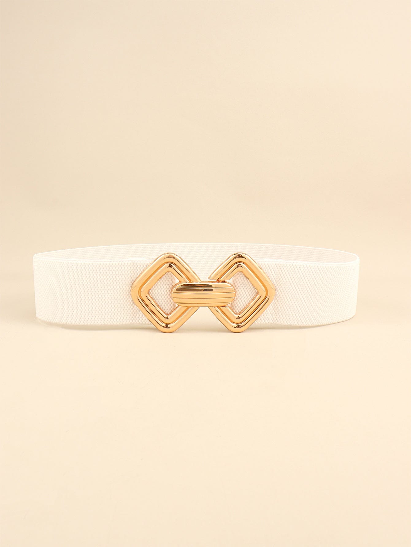 Geometric Buckle Elastic Wide Belt - Body By J'ne