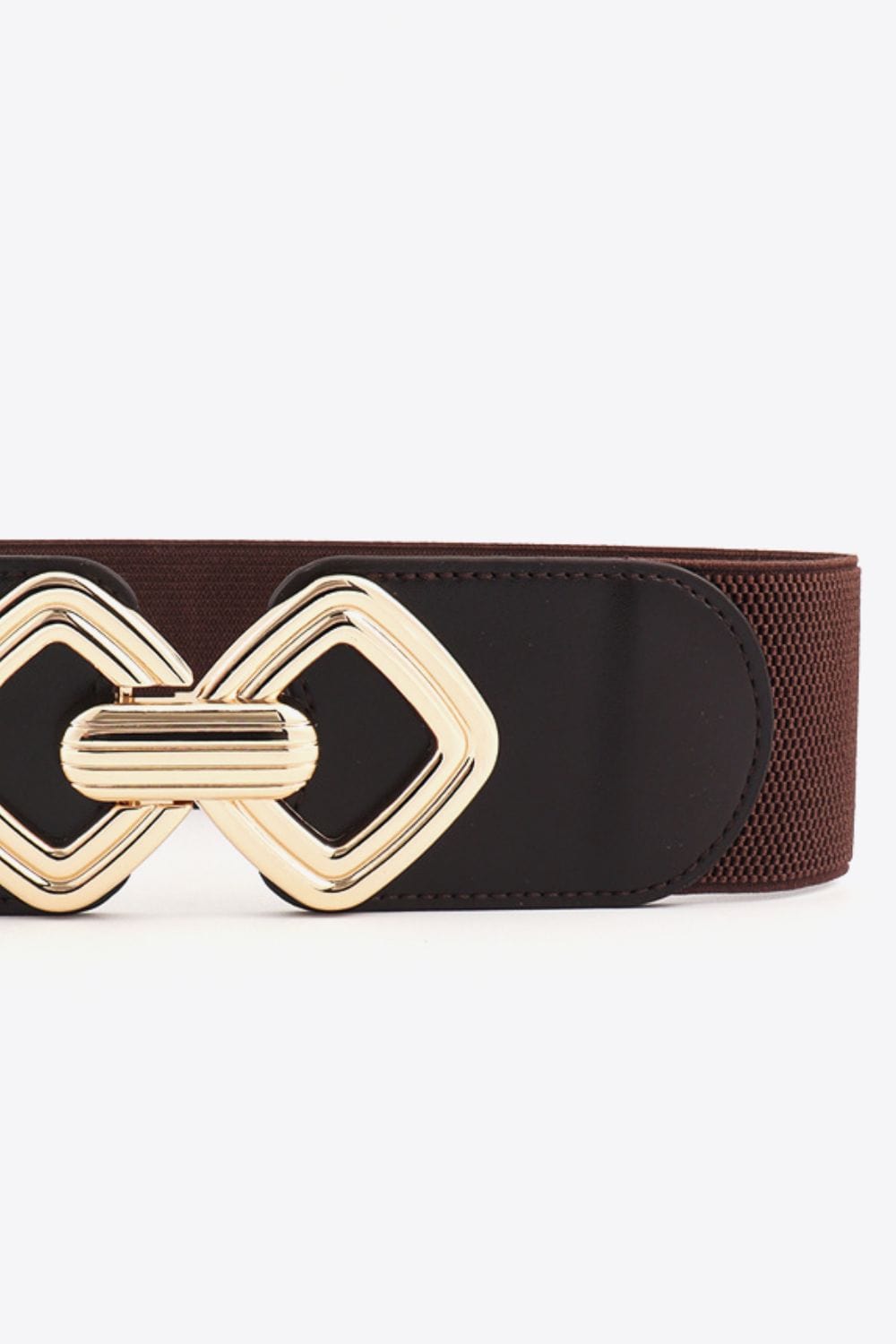 Geometric Buckle Elastic Wide Belt - Body By J'ne