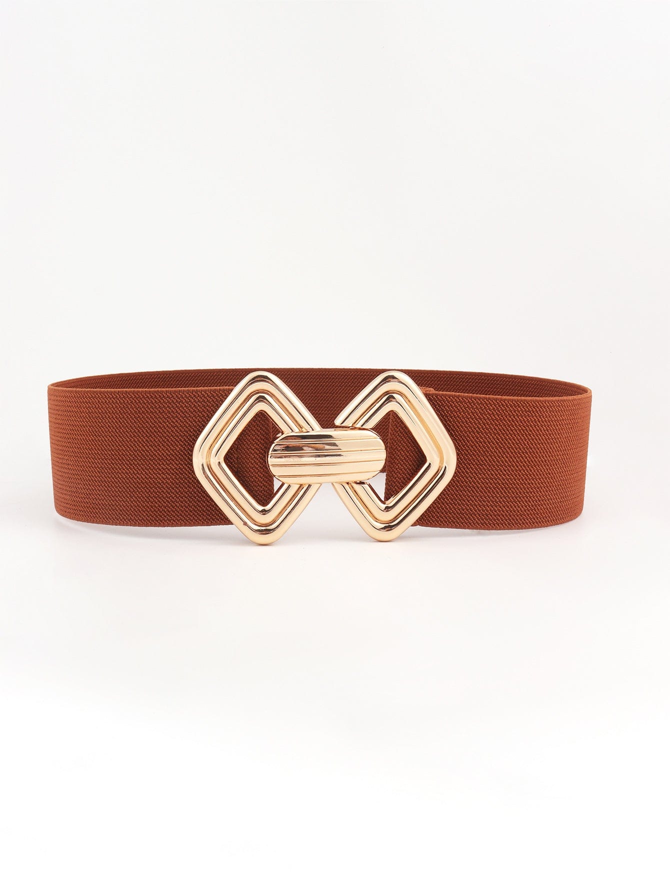 Geometric Buckle Elastic Wide Belt - Body By J'ne