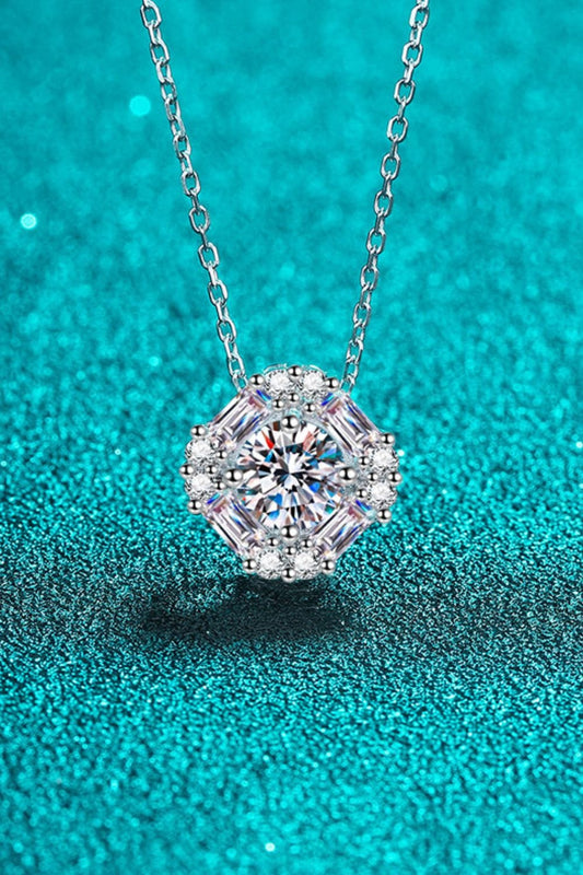 Geometric Moissanite Pendant Chain Necklace - Body By J'ne