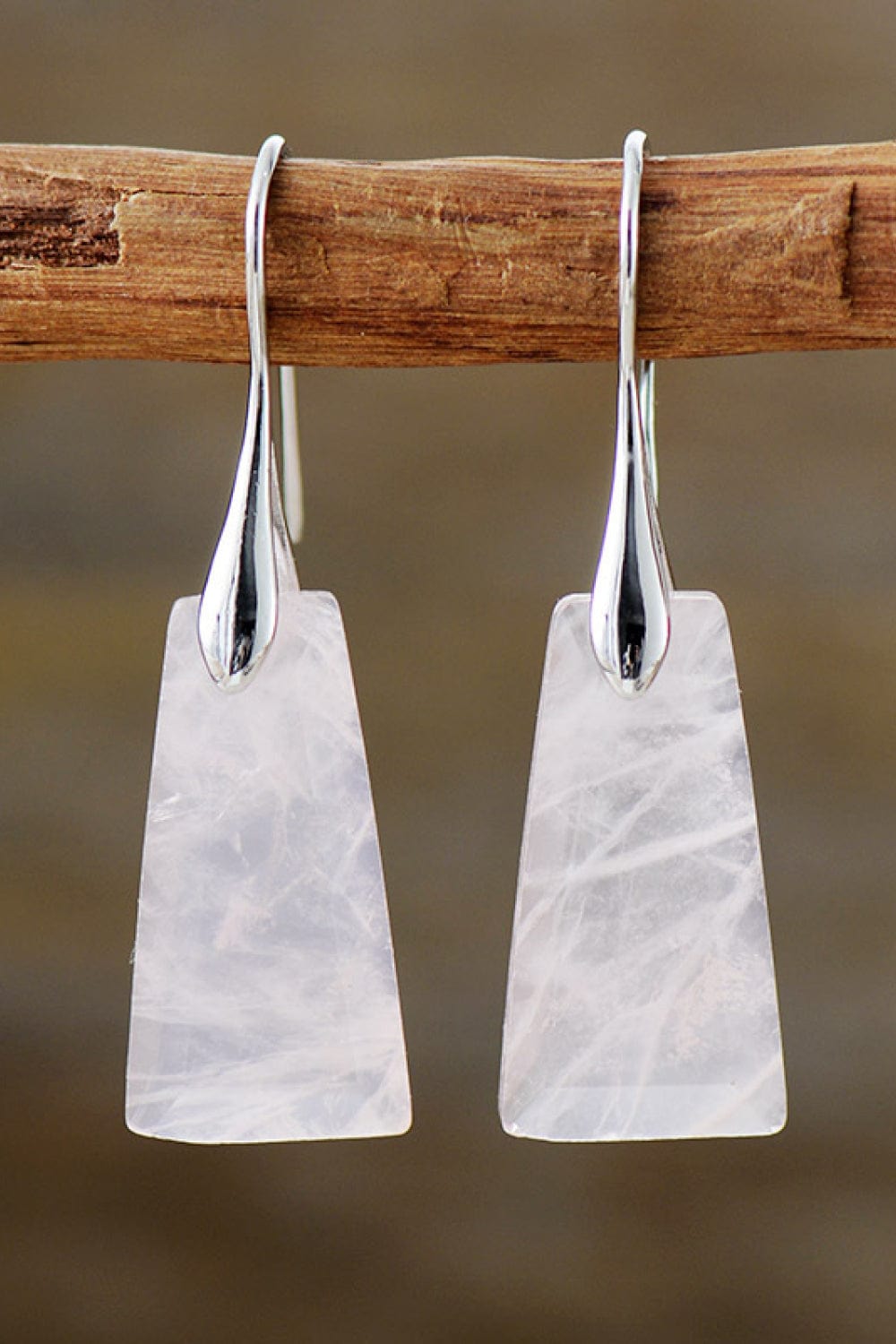 Geometrical Natural Stone Dangle Earrings Handmade - Body By J'ne